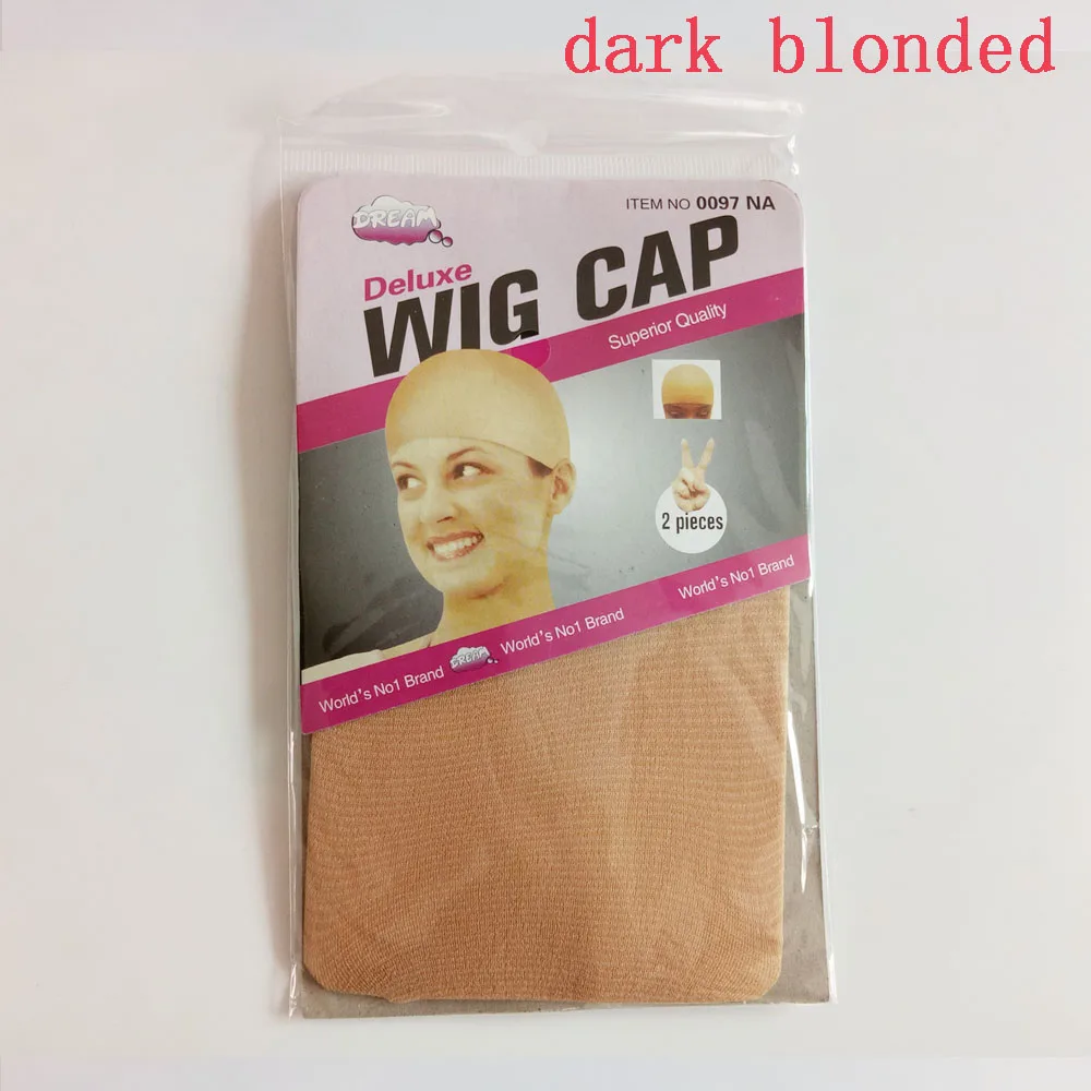 60PCS(30bags) Wig Caps For Making Wigs Stocking Wig Cap Snood Nylon Stretch Mesh In 7 Colors Weaving Cap