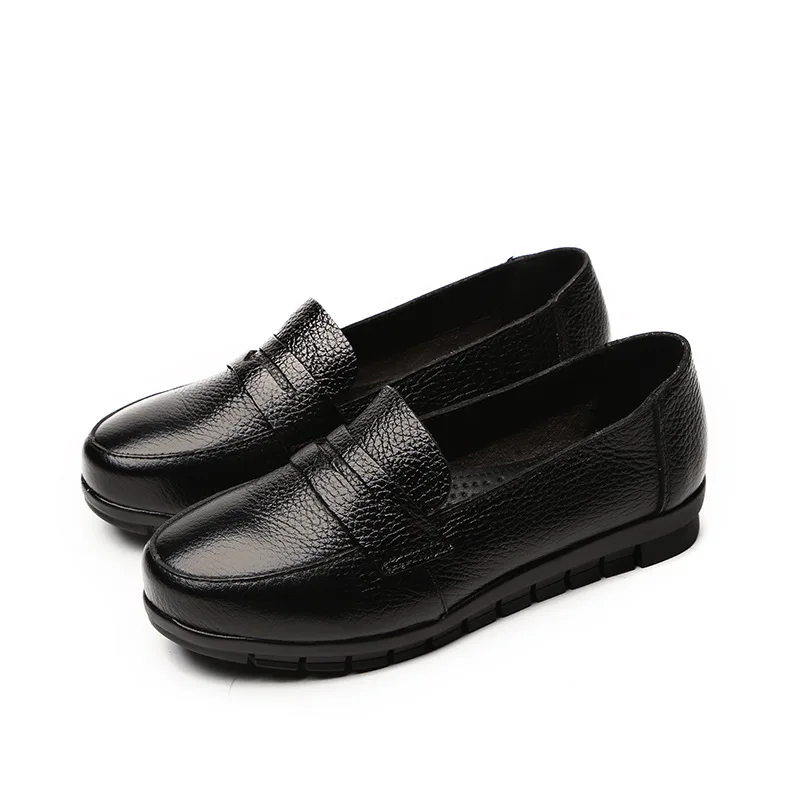 black flat slip on shoes