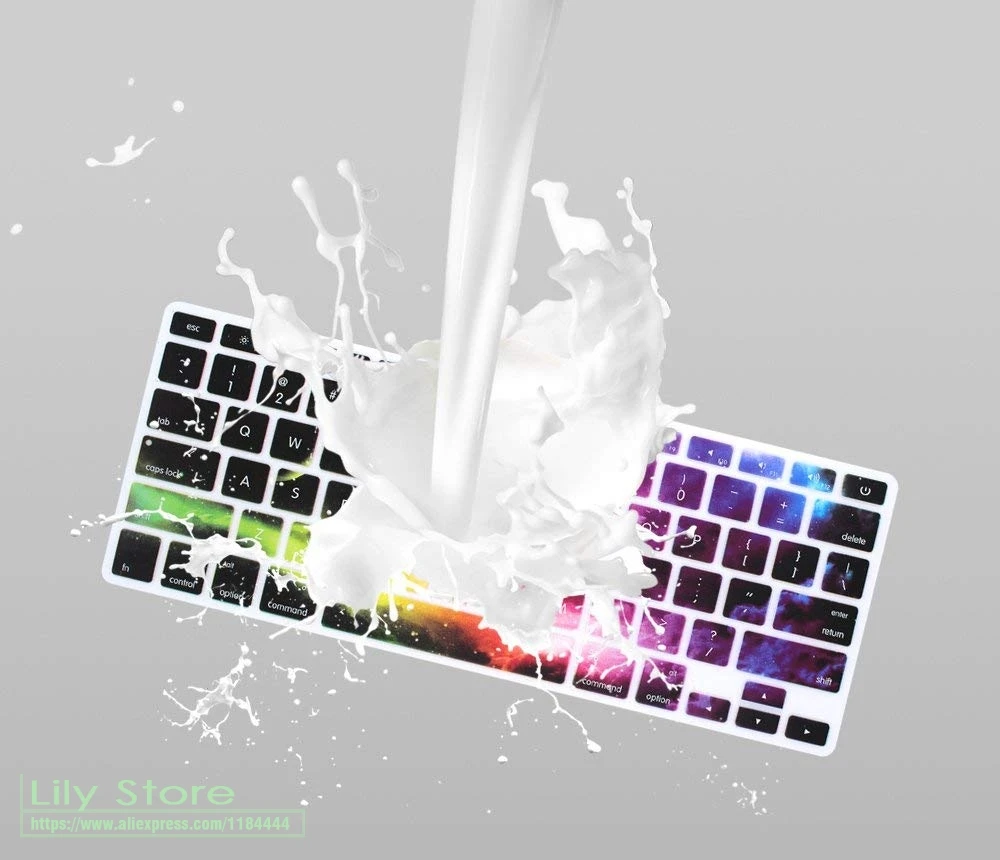 Цветной чехол для клавиатуры Nebula Galaxy Starry силиконовый MacBook Air 13 3 Pro 15 с или w/out