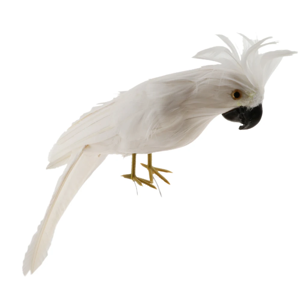 Simulation Parrot Model Artificial Feather Bird Animal Figurine Home Garden Sculptures Yard Law Ornament Decor Fancy Dress Party