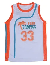 Retro Basketball Movie font b Jersey b font Cool Shirt Jackie Moon Flint Tropical Throwback font