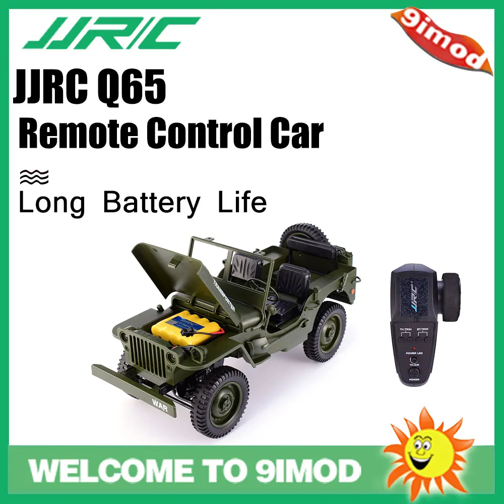 

JJRC Q65 Mini RC Car 2.4G 1/10 Jedi Proportional 15km/h Remote Control Crawler Military RC Car With Canopy LED Light