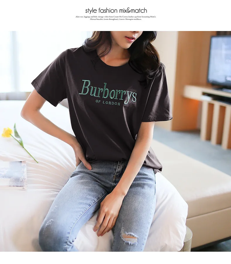 Letter T-Shirt Women  (21)