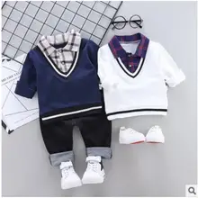 Г. лидер продаж модная детская одежда 2 предмета топ с длинными рукавами+ штаны комплект спортивной одежды весенне-осенняя одежда для детей