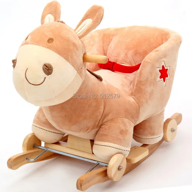 Cheap Kingtoy Plush Baby Rocking Swing Chair Children Wood Swing Seat Kids Outdoor Ride on Rocking Cradle Toy 