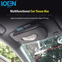 LOEN автомобильный солнцезащитный козырек коробка для салфеток из искусственной кожи с парковочной картой подлокотник коробка для спинки сиденья Коробка для салфеток автомобильные аксессуары держатель для полотенец