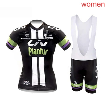 

2018 Liv Women Cycling Short Sleeves jersey bib shorts sets team Ropa Ciclismo Sportswear Breathable Quick dry G1211