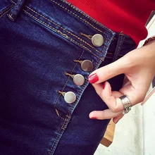 Droppshiping женский Одноцветный эластичный Сплит зауженная юбка из денима для лета пляжные вечерние dg88