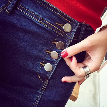 

Droppshiping Women Lady Solid Color Elasticity Split Slim Denim Skirt for Summer Beach Party dg88