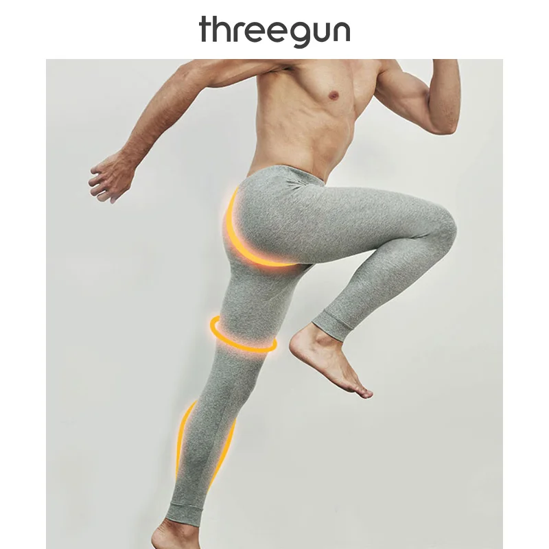 

THREEGUN Winter Warm Long Johns Underwear Brand Cotton Thermal Bottom thermo Underwear Home Underwear Sexy Hot Sleepwear XXXXL