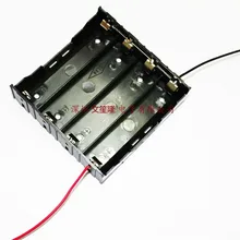 10 шт./партия прямоугольник в параллельном 2-проводной 4x3,7 в 18650 батарея держатель Чехол черный