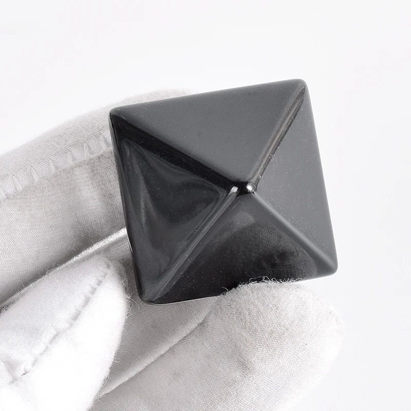 

Polished Obsidian Power Pyramid 30 mm Energy Healing Natural Stone Crystal Egypt Feng shui Egyptian model figurines miniature