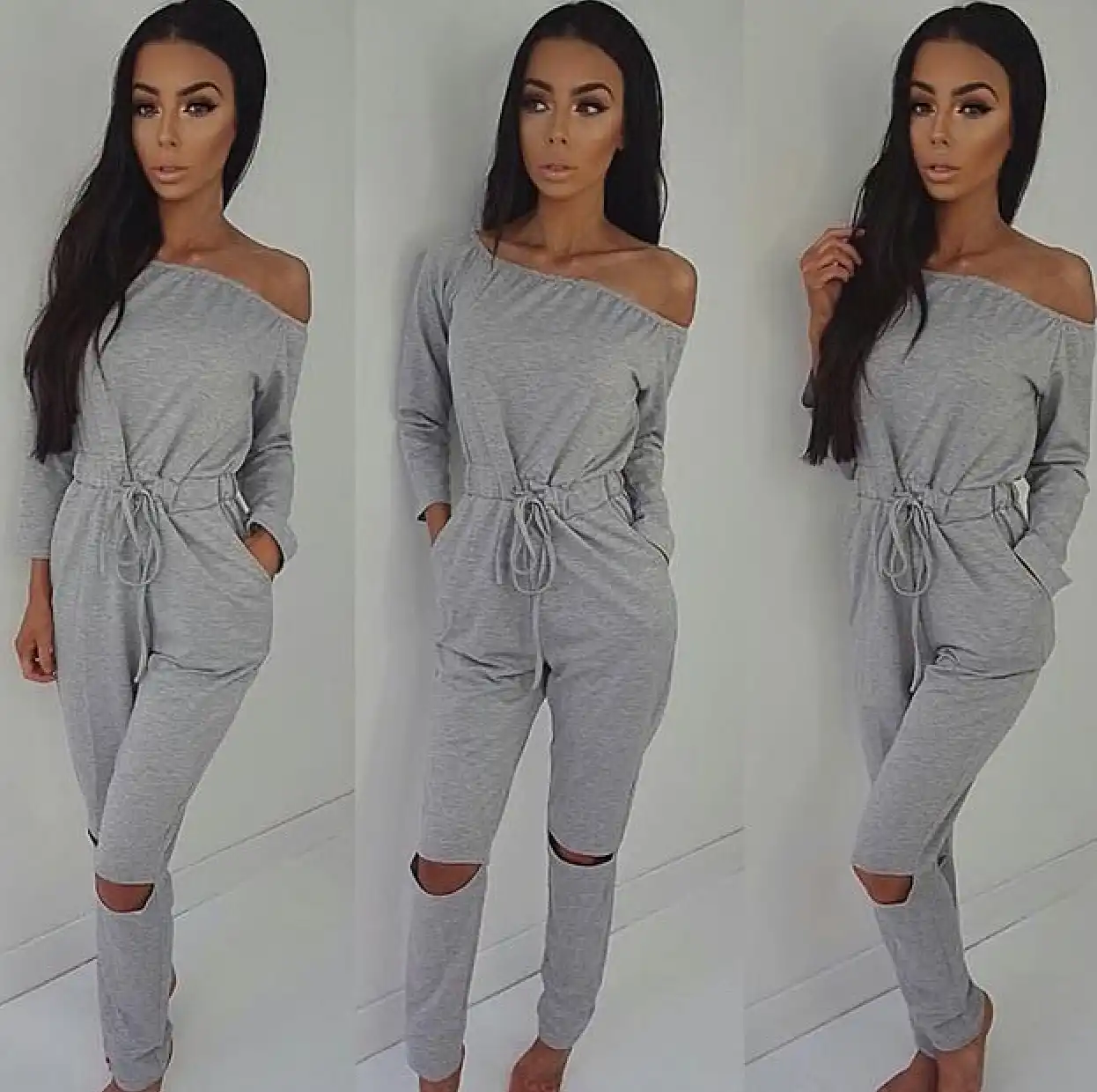 off the shoulder lounge jumpsuit