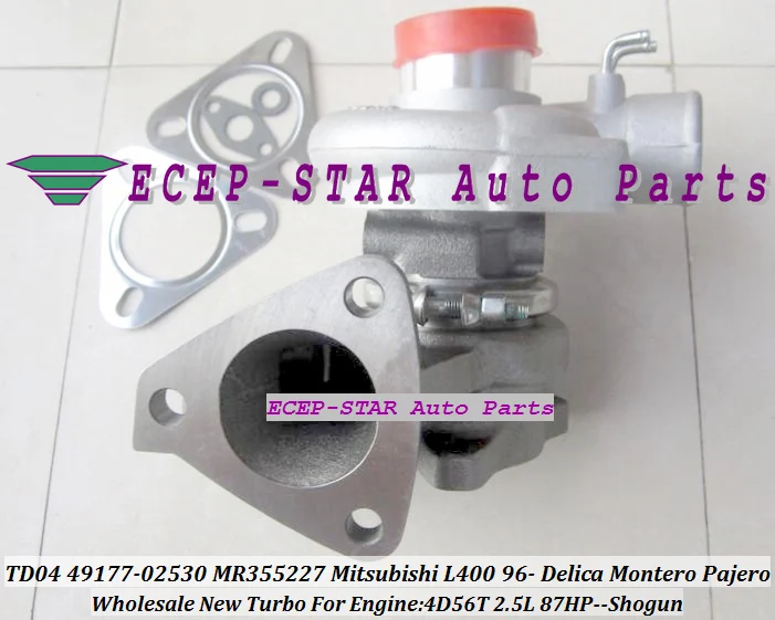 TD04-10T-4 TD04 49177-02530 49177-02531 MD168053 MR355227 Mitsubishi L400 1996- DELICA MONTERO PAJERO SHOGUN 4D56 2.5L 87HP -) (3)