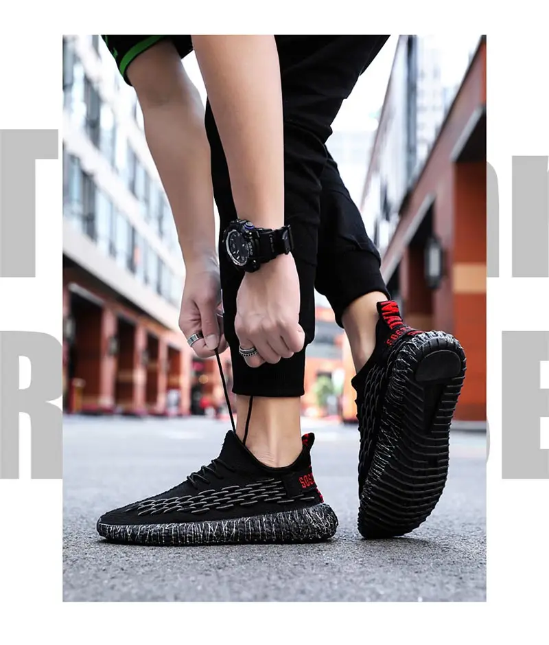 Дышащая обувь zapatillas hombre, мужская спортивная обувь, летние кроссовки, мужская спортивная обувь, Черная Спортивная обувь Sepatu Pria