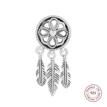 

Fits Pandora Bracelet 925 Sterling Silver Spiritual Dream Catcher Dangle Charms Beads for Jewelry Making berloques kralen