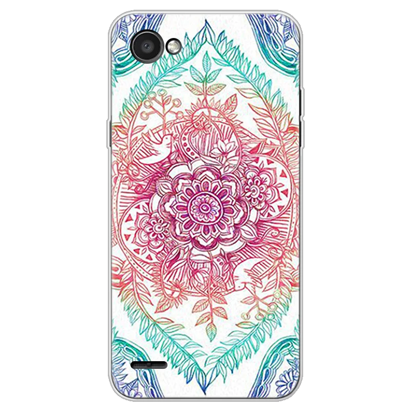 Мягкий силиконовый чехол для LG Q6 5 дюйма с рисунком цветов Plus + Q6a M700 M700N M700A