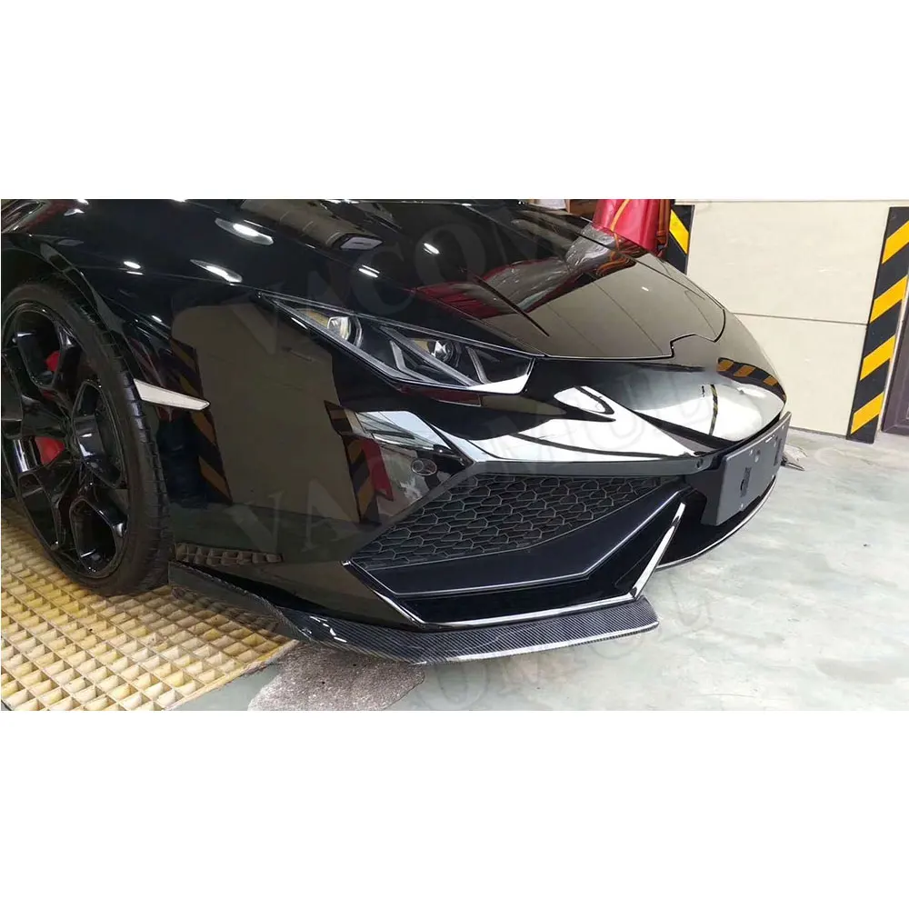

Front Bumper Splitter Apron Carbon Fiber case for Lamborghini Huracan LP600 LP610 Coupe 2014 2015 2016 2017 D Style Car Styling