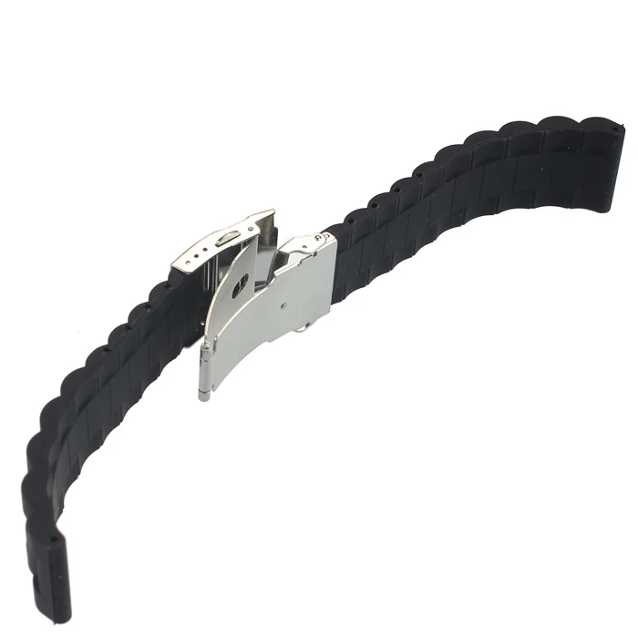 Watchband 20 22 24 mm Silicone Men Silicone Rubber Watch Strap Band Waterproof with Deployment Clasp Watch band Strap Watchband 20 22 24 mm Silicone Men Silicone Rubber Watch Strap Band Waterproof with Deployment Clasp Watch band Strap