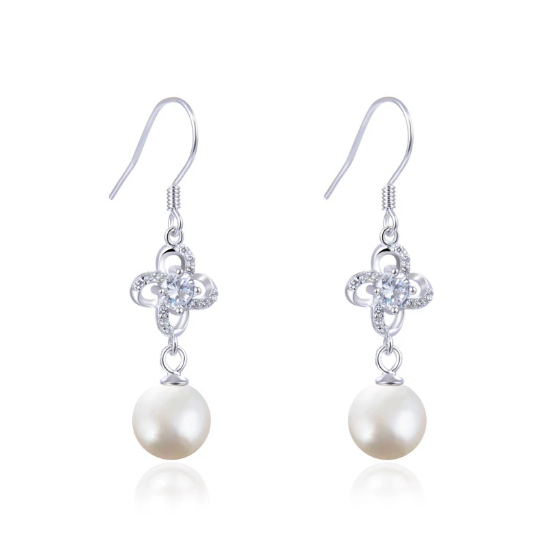 

Hongye Earings Fashion Jewelry Drop Earrings Female Real Pearl Gifts for Women Sterling Silver 925 Natural Pearls Fine Jewelry