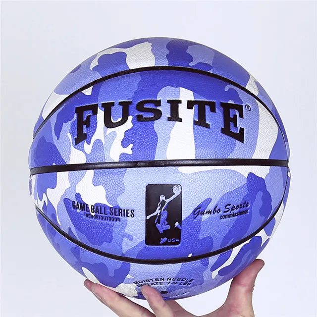 Баскетбольный мяч из искусственной кожи, профессиональный Официальный стандартный размер 7, баскетбольный мяч из искусственной кожи для мальчиков - Цвет: Синий