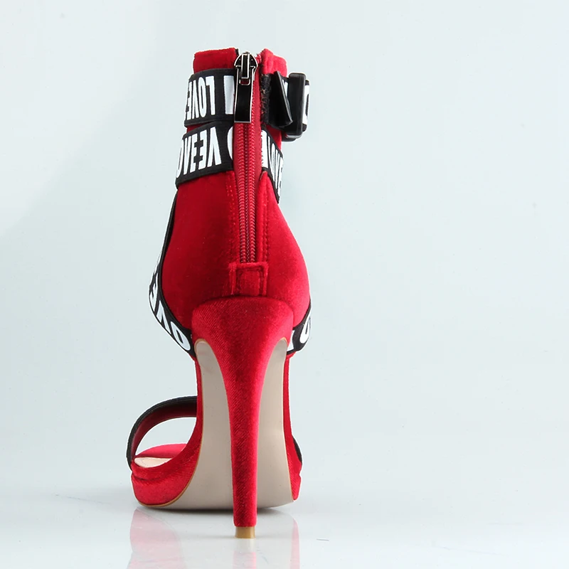 2019 Hot Sale Summer Women Shoes Red Flock Fashion Sandals Peep Toe Super High Heel Sexy Party Sandals For Ladies 2019 Hot Sale Summer Women Shoes Red Flock Fashion Sandals Peep Toe Super High Heel Sexy Party Sandals For Ladies