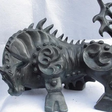 USPS в США S3360 Западноевропейских Изысканный бронзовый Высекать Медь бык бык корова искусство Скульптура статуя