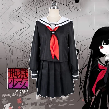 

Cosplaylegend Hell Girl Jigoku Shoujo Ai Enma cosplay costume sailor suit female adult costume
