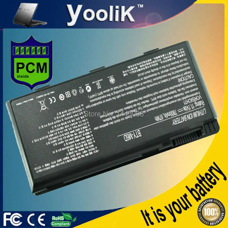 Аккумулятор BTY-M6D для ноутбука MSI GT70 E6603 E6603-454 E6603-499 GT60 0NC-004US 0NC-007 GT660R-494US GX60 GT660 GT780R 7800