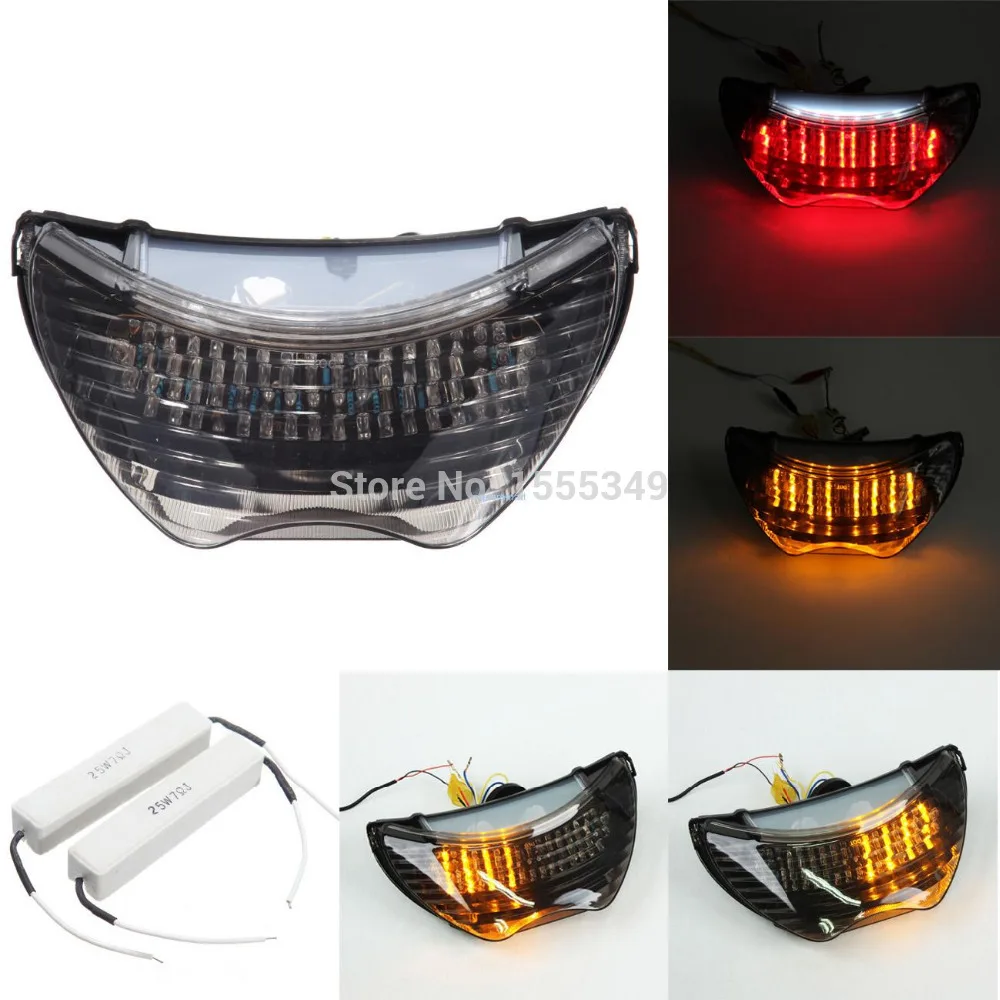 

For Honda CBR 600 F4 F4i LED Motorcycle TailLights Brake Tail Lights with Integrated Turn Signals Indicators Smoke