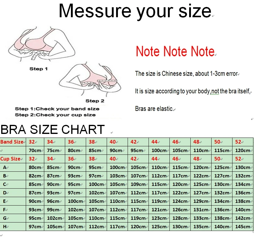 Plus Size Bra Chart