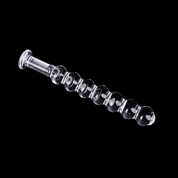 Hot Selling Glass Dildo Artificial Penis Dick Crystal Anal Bead Butt Plug Prostate Massage Masturbate Sex Toy For Adult Women 3