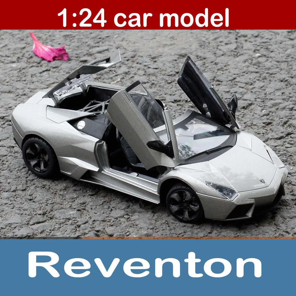 

Italy Sports Car Reventon Alloy Static Model 1/24 Convertible Car Limited Edition Model Color Box Package Toys Gift