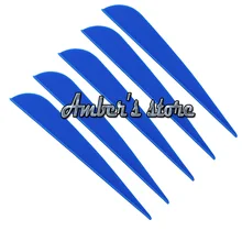 100 шт./лот 4 дюймов Пластик голубая стрела Fletching лопасти для DIY стрелка Стрельба из лука