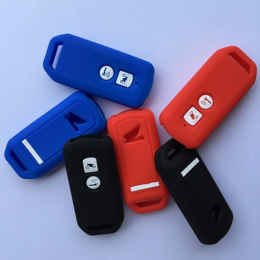 Funda de silicona Llave Motor Scooter remoto FOB para Honda PCX150 Forza 300 2018 bloqueo SH125i SH150i x-adv 2 botón Llave inteligente