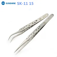 Электроника промышленный Пинцет пористого рассеивания тепла изогнутая прямая законцовка прецизионные нержавеющие щипцы для ремонта телефонов ручные инструменты