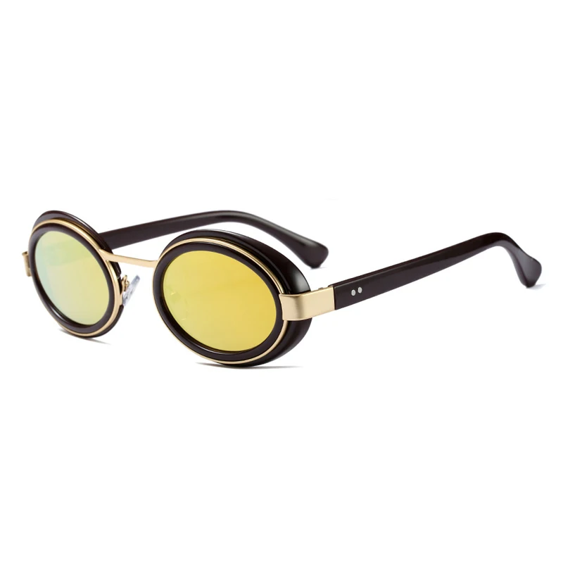 FS YURI YUAN plout новая мода Cobain очки HD линзы UV400 Высокое качество овальные солнцезащитные очки для мужчин и женщин oculos горячая распродажа - Цвет линз: C3
