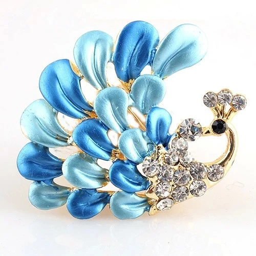 Noble peacock brooch Color paint a corsage | Украшения и аксессуары