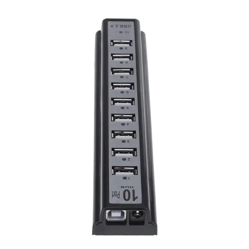 Портативный 480 Мбит/с высокоскоростной 10 USB2.0 портов удлинитель сплиттер адаптер концентратор