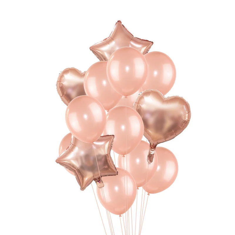 Розовые золотые воздушные шары для свадьбы, дня рождения, вечеринки, фольгированные буквы «С Днем Рождения», воздушные шары для детского дня рождения, юбилейные вечерние украшения