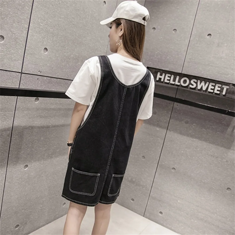Summer Style Loose Strap Jeans Dress Preppy Style Suspender Denim Sundress Denim Overall Dress Female Elegant Denim Jeans Summer Style Loose Strap Jeans Dress Preppy Style Suspender Denim Sundress Denim Overall Dress Female Elegant Denim Jeans