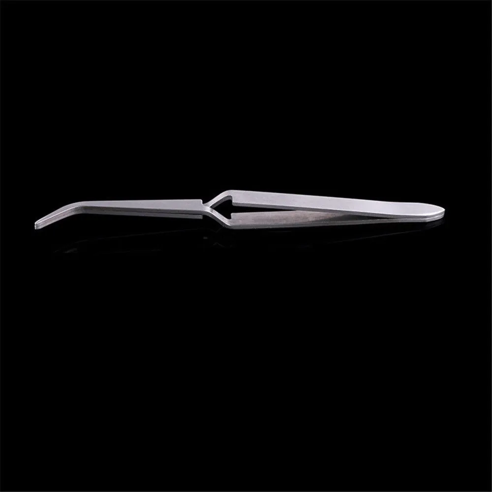 Stainless Steel Cross Action Tweezers Nail Styling Clip Manicure Nail Art Tools Shaping Tweezer Acrylic UV Gel Curve Fixed Pinch