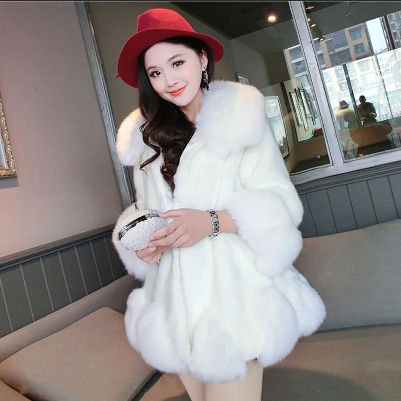 faux fur jacket with dress