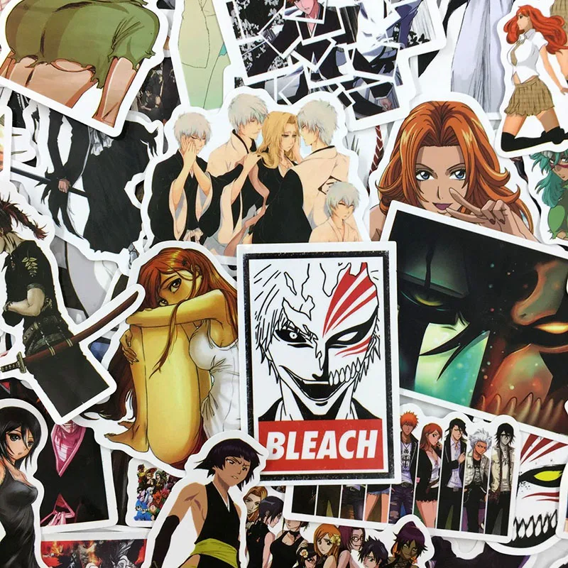 50 шт./лот, крутая японская аниме BLEACH наклейка JDM наклейка для ноутбука, гитары, мотоцикла, багажа, скейтборда, Декор, игрушка, наклейка