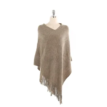 

MIARA.L hot sale new and high quality fashion street style pure color tassel head cape imitation cashmere scarf for wholesale