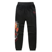 8XL мужские хлопчатобумажные спортивные брюки летние мужские повседневные свободные эластичные дышащие свободные штаны для бега с вышивкой дракона