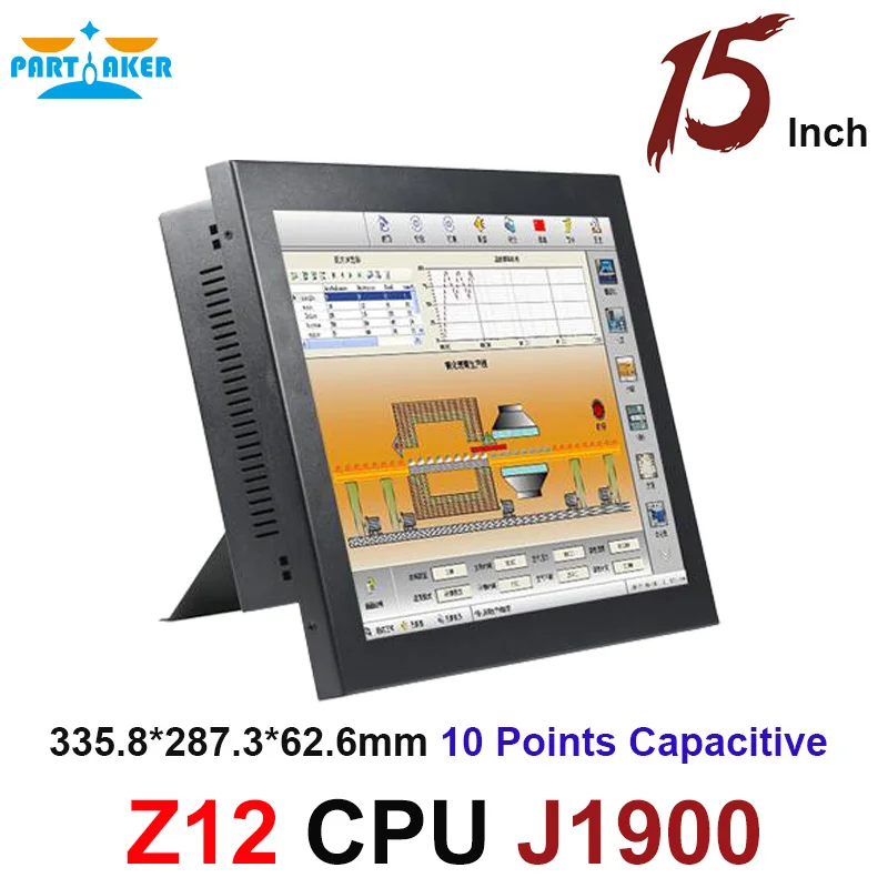 Partaker Elite Z12 Intel Atom D2550 15 Inch Touch Screen All In One Touch Pc With 2 Nics