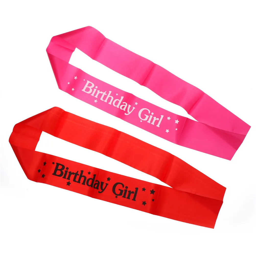Pink Ribbon women's Girls Princess Happy Brithday Party accessories