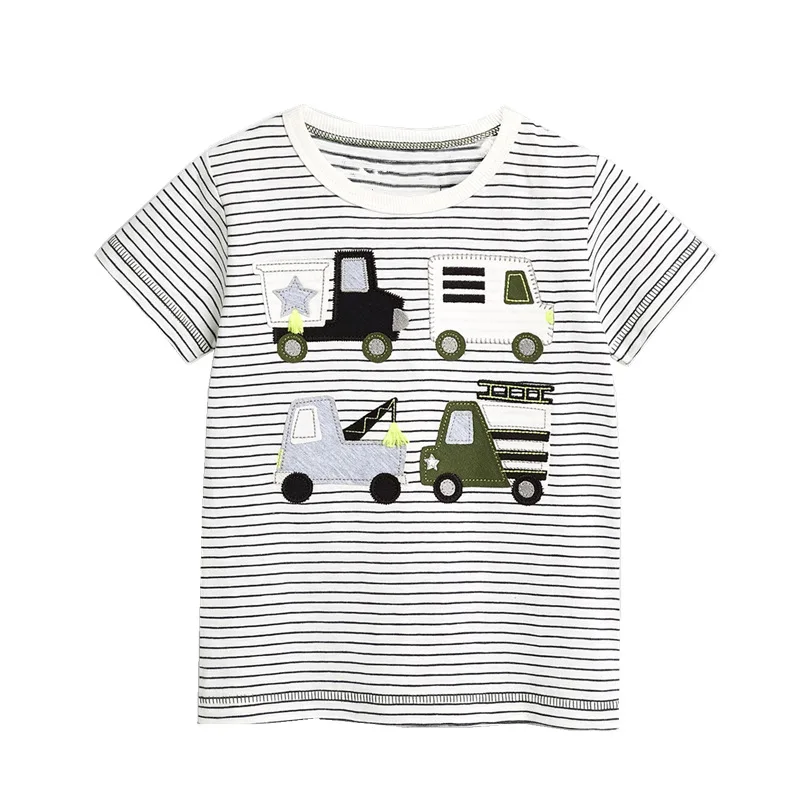 VIDMID/Детские летние футболки для маленьких мальчиков, футболка с принтом динозавра из мультфильма детские топы с короткими рукавами, футболки, одежда из хлопка для мальчиков