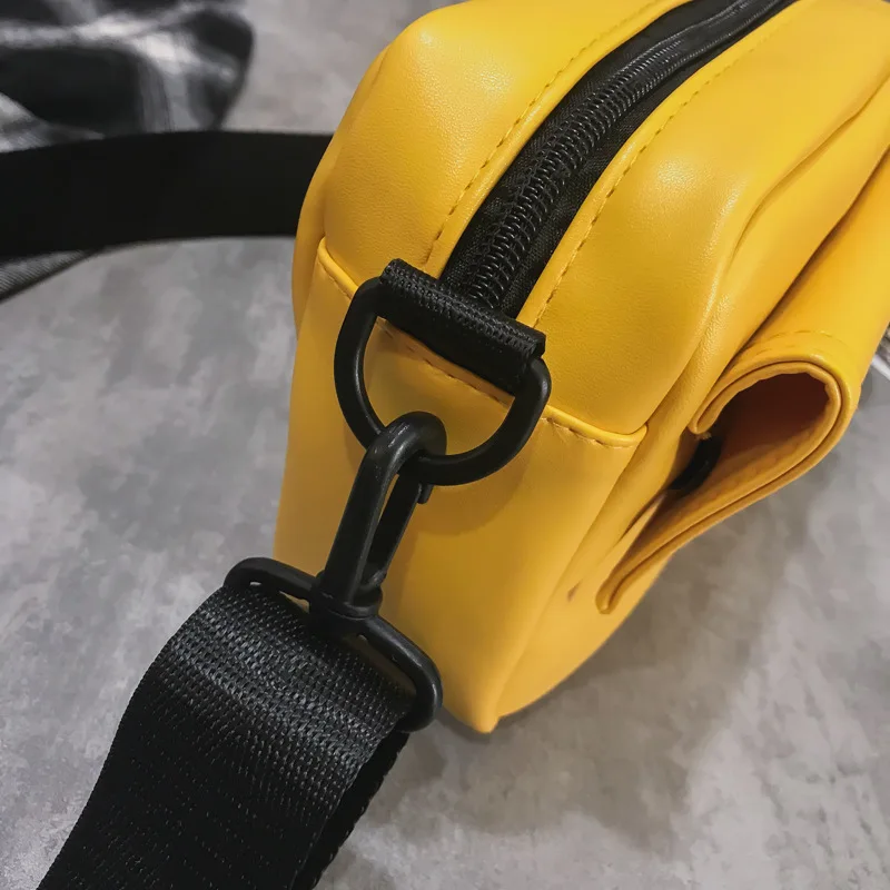 مربع صغير رفرف حقيبة الأصفر البسيطة المرأة رسول Crossbody أكياس الأزياء الكتف حقائب يد جلدية المحافظ الشهيرة العلامة التجارية مصمم